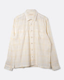 Far Afield Bangdel Check Two-Pocket Shirt in off-white, front view