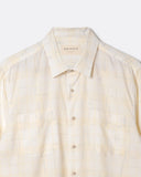 Bangdel Check Two-Pocket Shirt in off-white, collar and pattern-matched chest pocket detail