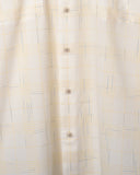 Close-up of the raised off-white Bangdel check dobby fabric