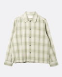 Far Afield Kali Check Busey Shirt in light green, front view