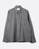 Far Afield Lok Kala Two-Pocket Shirt in dark grey, front view