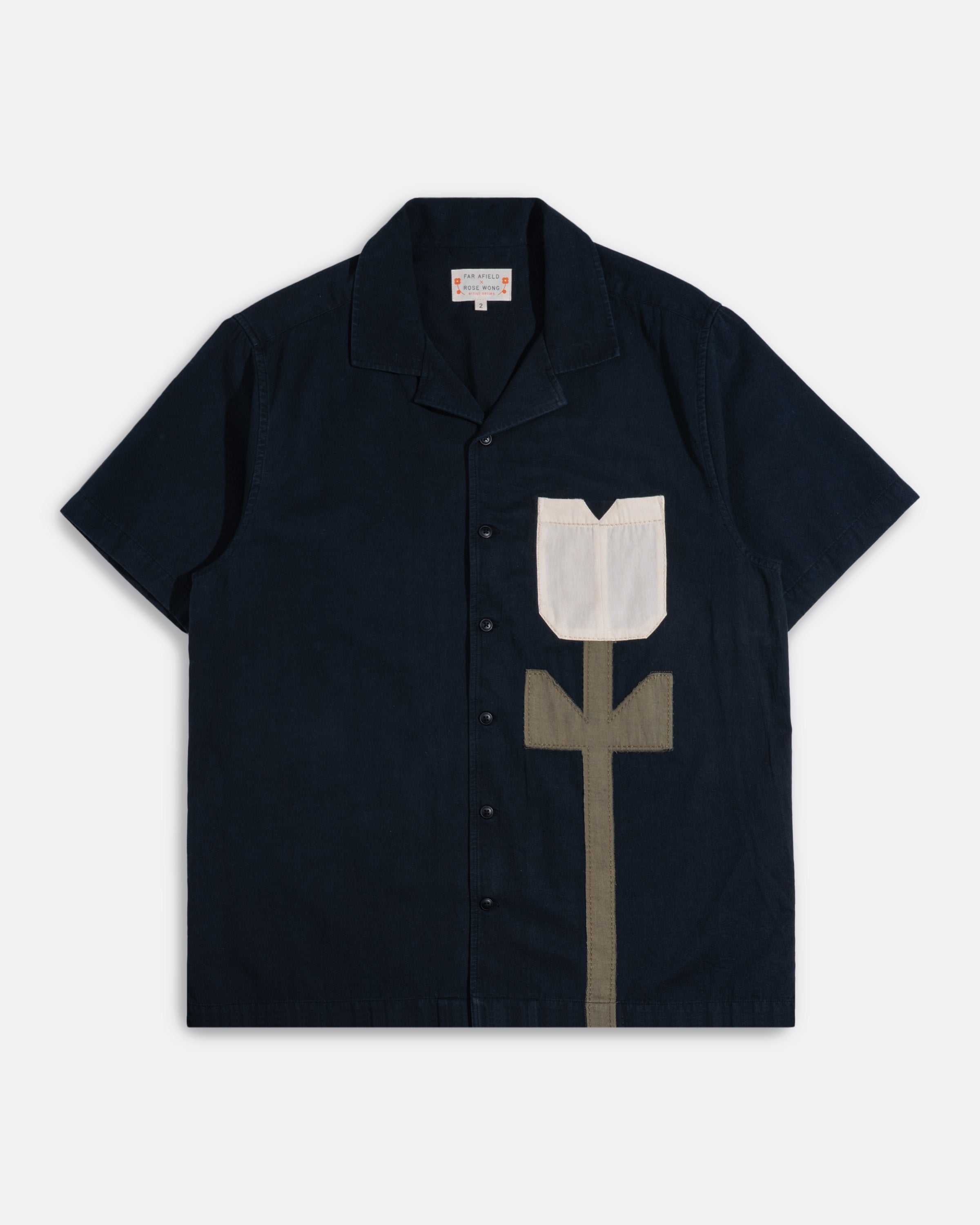 レア！【FLAX】リネンシャツ　I AM FOREVER YOUNG Lily of the Valley Appliqué Shirt – Rose Wong x Far Afield
