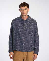 Patterned Shirts · Day Shirt - Insignia Blue Light & Space Jacquard Print