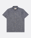 Block Colour Shirts · Costa Shirt - Navy Chambray Slub
