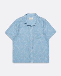 Patterned Shirts · Stachio Shirt - Allure Blue Floral Jacquard
