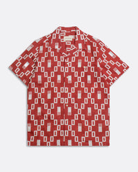 Patterned Shirts · Selleck Shirt - Diamantes Deep Red