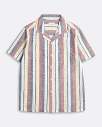 Stripe Shirts · Selleck Shirt - Slub Stripe Deep Red