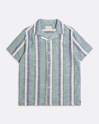 Stripe Shirts · Selleck Shirt - Slub Stripe Aegean Blue