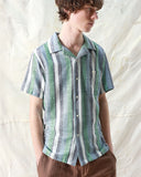 Stripe Shirts · Selleck Shirt - Slub Stripe Aegean Blue