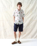 Patterned Shirts · Stachio Shirt - Tropical Embroidery Snow White