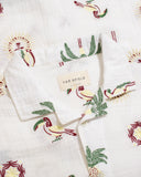 Patterned Shirts · Stachio Shirt - Tropical Embroidery Snow White