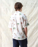 Patterned Shirts · Stachio Shirt - Tropical Embroidery Snow White