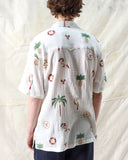 Patterned Shirts · Stachio Shirt - Tropical Embroidery Snow White