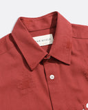 Shirts · Embroidered Abstract Flower Shirt - Red