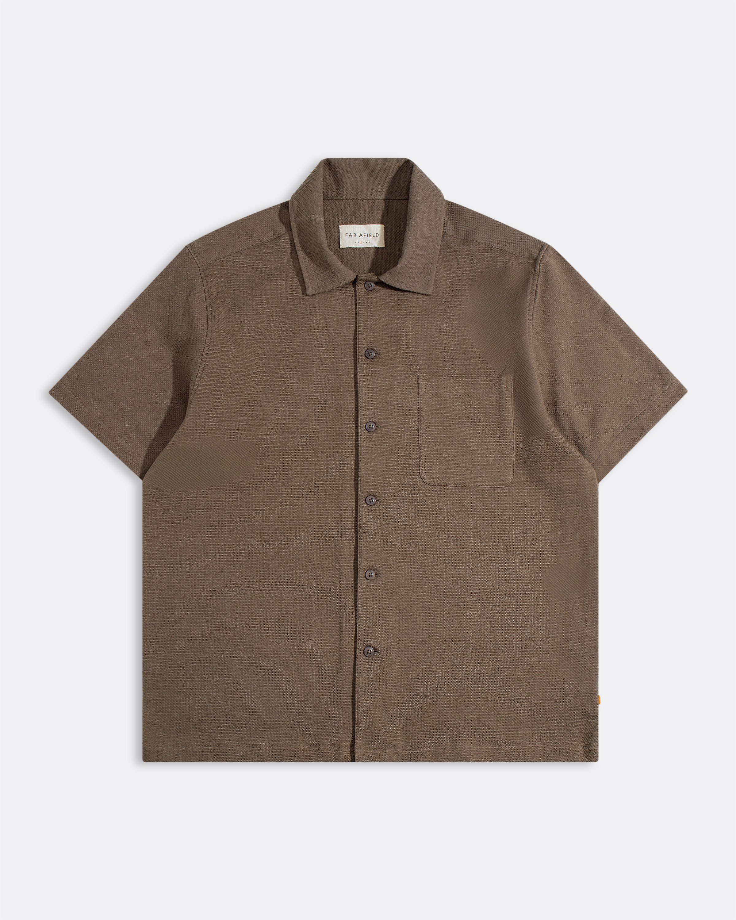 Men's Boxy Short Sleeve Shirt Brown · Far Afield