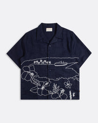 Short-Sleeve Shirt · Veloso Landscape Shirt Navy