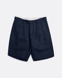 Shorts · Double Pleated Short - Navy Iris