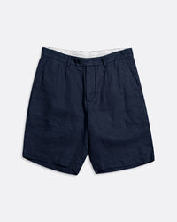 Shorts · Double Pleated Short - Navy Iris
