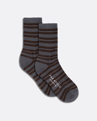 Stripe Socks · Ribbed Stripe Socks - Dark Grey