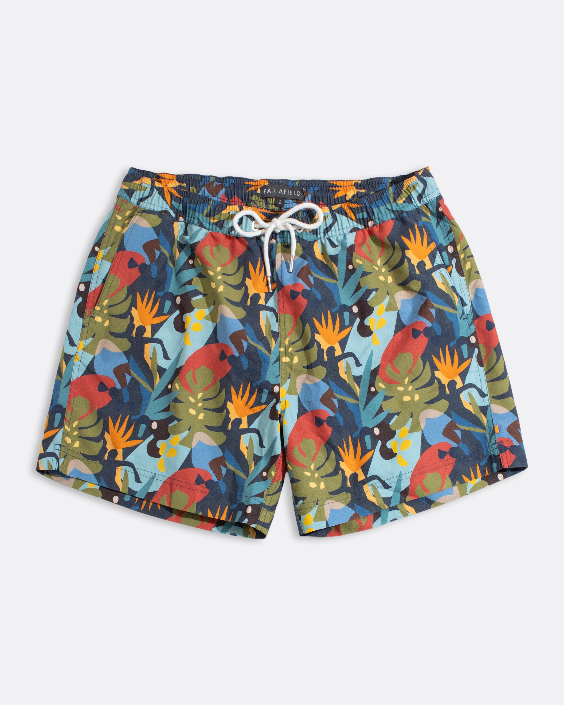 Men's Printed Swim Shorts in Quick-Dry Recycled Fabric · Far Afield