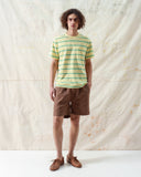 T-Shirts · Breton Pocket T-Shirt - Dried Moss Yellow