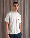 Graphic T-Shirts · Embroidered Short Sleeve T-Shirt - White Sunny Motif