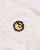 Graphic T-Shirts · Embroidered Short Sleeve T-Shirt - White Sunny Motif