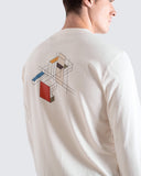 Long Sleeve T-Shirts · Architect Print T-Shirt - White