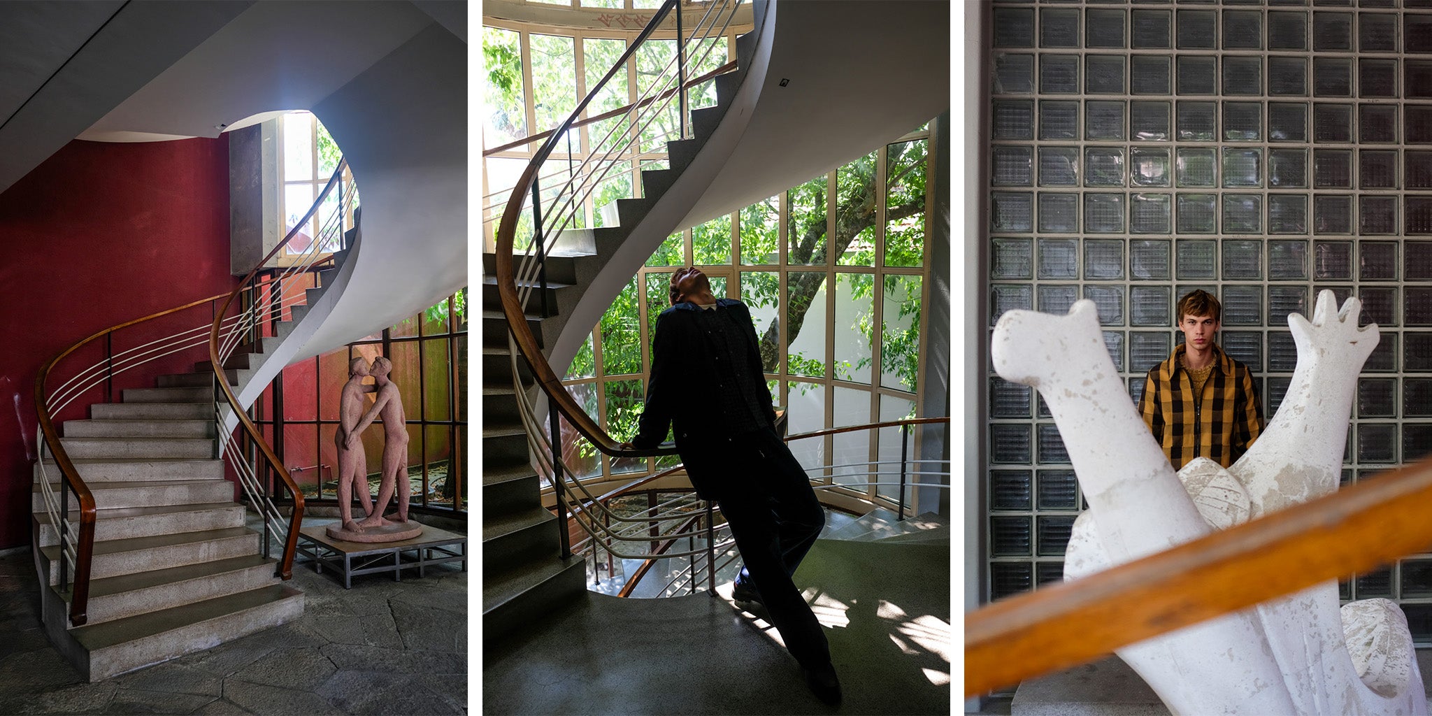 AW25 BTS | Tryptych: model on loaction at  FAUP, Porto
