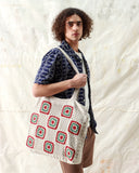 Tote Bag · Floral Crochet Tote - Peyote Sand