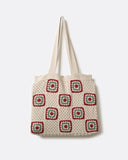 Tote Bag · Floral Crochet Tote - Peyote Sand