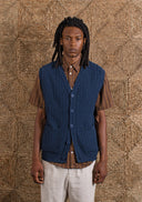 Vests · Cropper Sleeveless Cardigan {{ color }}