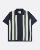 Knit Shirt · Velzy Simple Stripe Knit Shirt Green