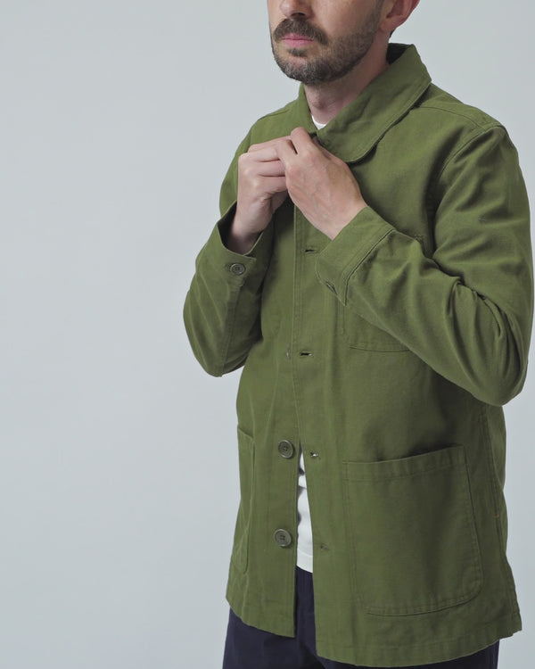 Station Chore Jacket -Green #video-fit