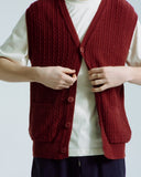 Cropper Sleeveless Cardigan