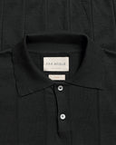 Knitted Polos · Jacobs Punched Stripe Polo - Black