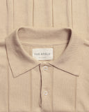 Knitted Polos · Jacobs Punched Stripe Polo - Peyote Sand