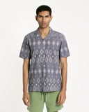 Short Sleeve Shirts · Stachio SS Shirt - Diamonds Blue Night