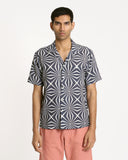 Short Sleeve Shirts · Selleck Shirt - Tenteo Print Blue Night