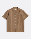 Short Sleeve Shirts · Selleck Shirt - Picchi Stripe Desert Palm Brown